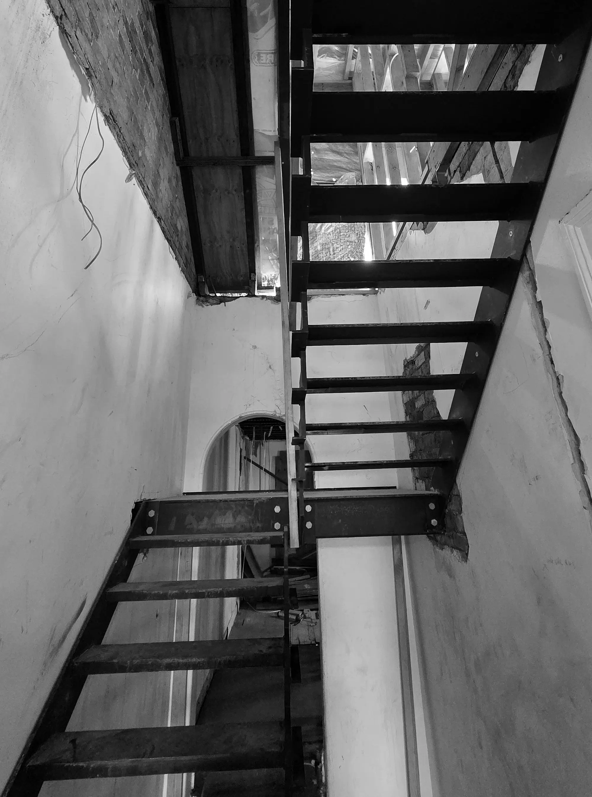 balmain house steel stairs