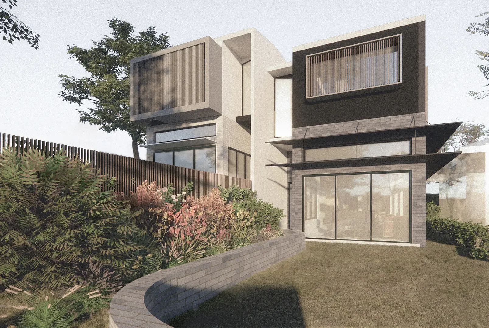 Picnic Point Duplex garden
