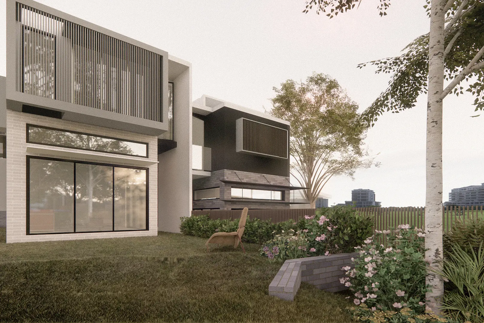 Picnic Point Duplex garden